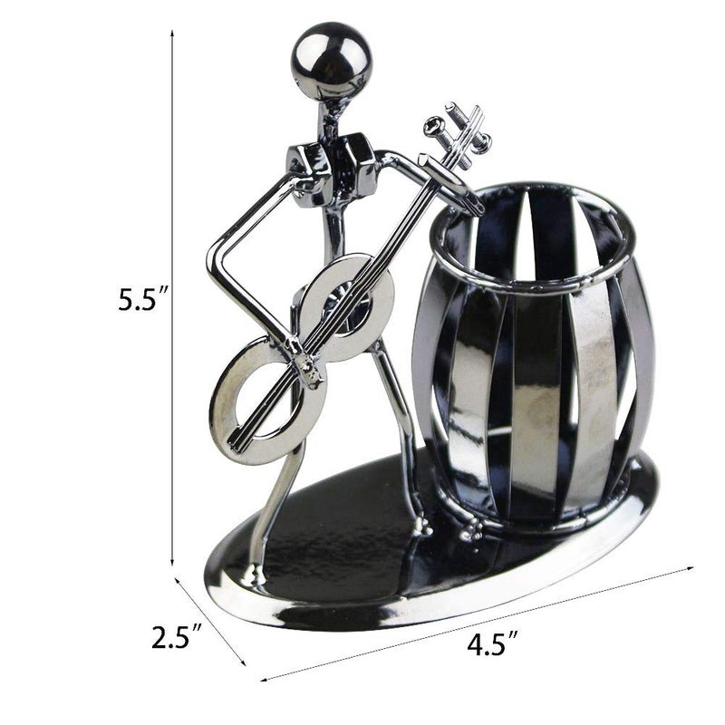 Owlgift Metal Pencil Holder, Office Supply Pen Organizer Desktop Decoration Stand Container (Cello) - Image 3
